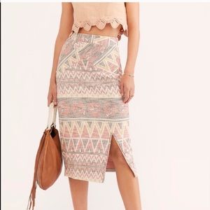 Free People Geometric Aztec Skirt
